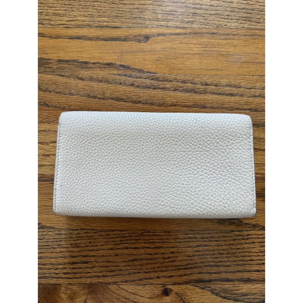 RARE VINTAGE Burberry Beige Leather Bow Continental Wallet - Picture 6 of 13